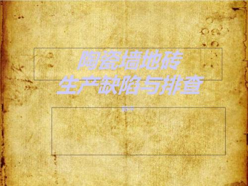陶瓷墙地砖缺陷与排查-119页文档