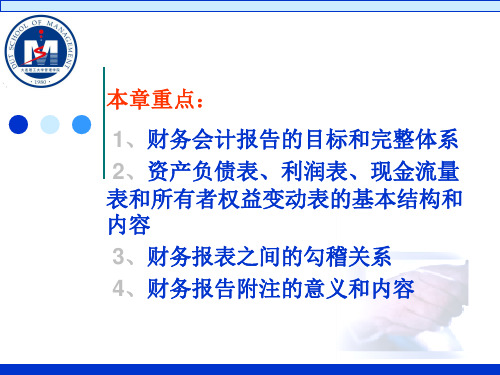 公司财务报告体系