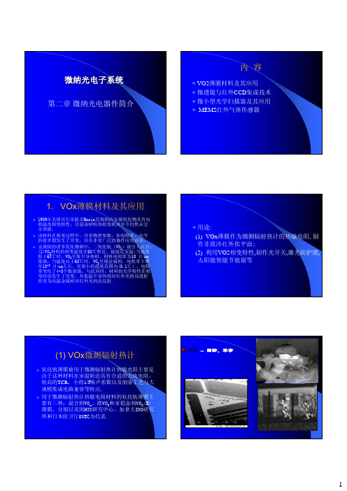 微纳光电子系统_第二章微纳光电器件简介