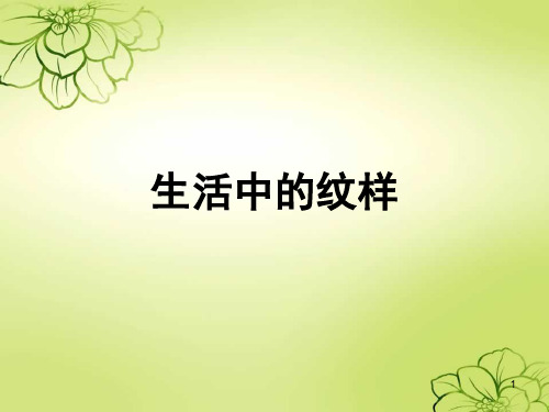 《生活中的纹样》PPT参考课件