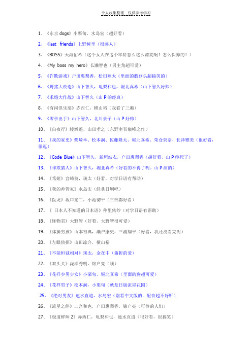 (精品)好看日剧(精品)