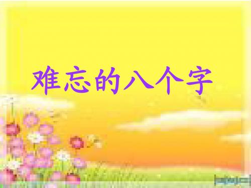 《难忘的八个字》课件2.ppt