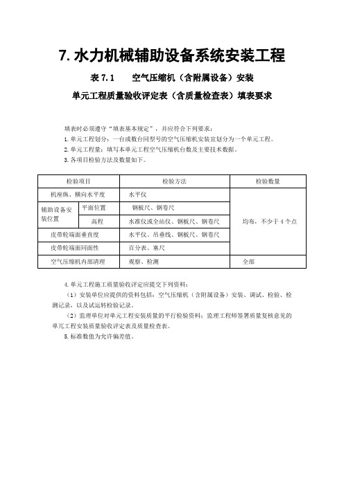 河南省2012年最新水利水电工程质量验收评定表与填表说明7
