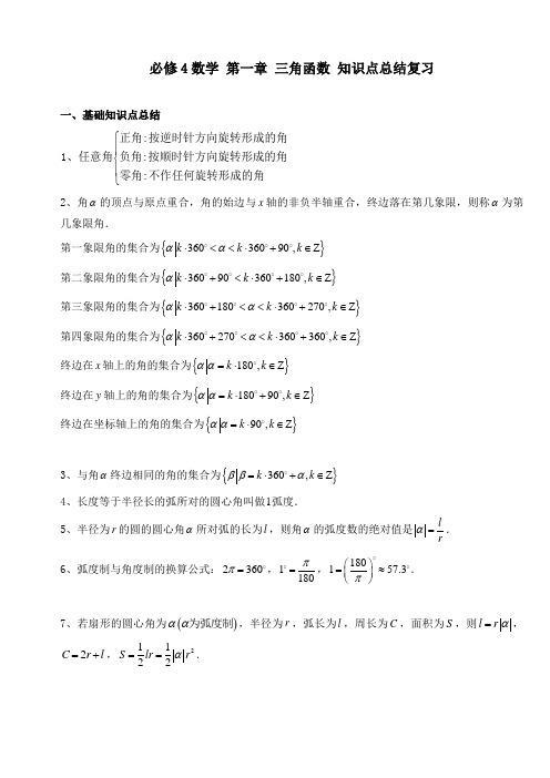 必修4数学第一章三角函数讲解课件