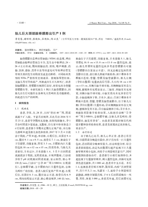 胎儿巨大颈部脑脊膜膨出引产1例
