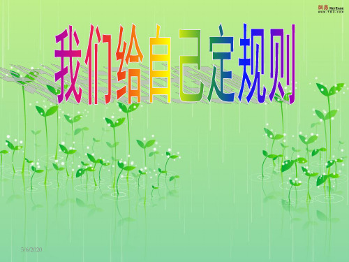 最新人教版小学三年级品德与社会上册我们给自己定规则_0精品课件