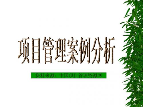 项目管理案例分析-度假村