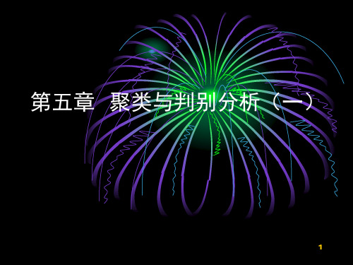 (推荐)《聚类与判别分析》PPT课件