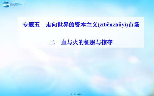 高中历史 专题5.2 血与火的征服与掠夺课件 人民版必修2