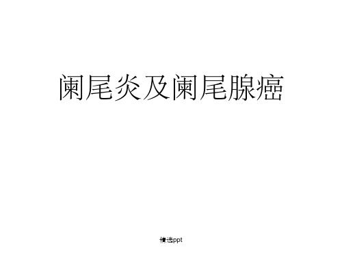 《阑尾炎及阑尾肿瘤》