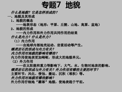 专题7  地貌