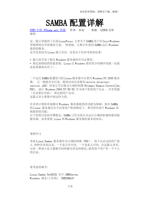 SAMBA配置详解