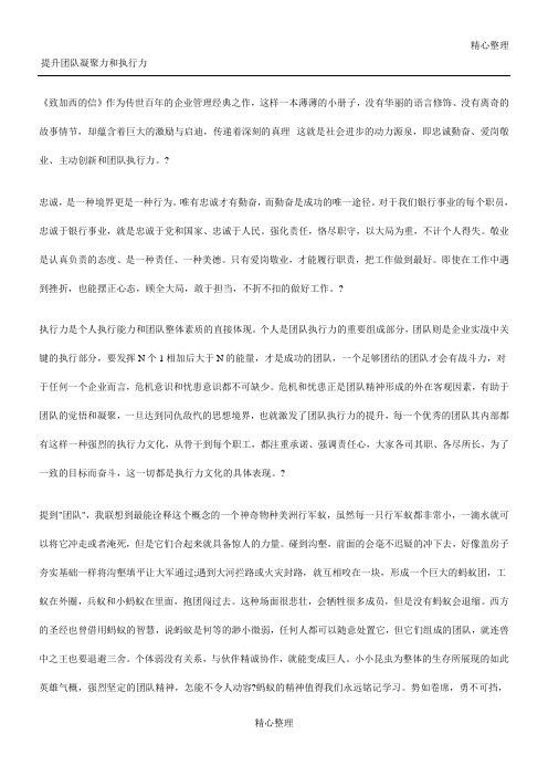 提升团队凝聚力和执行力