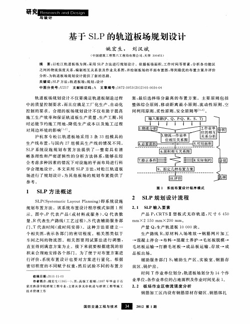 基于SLP的轨道板场规划设计
