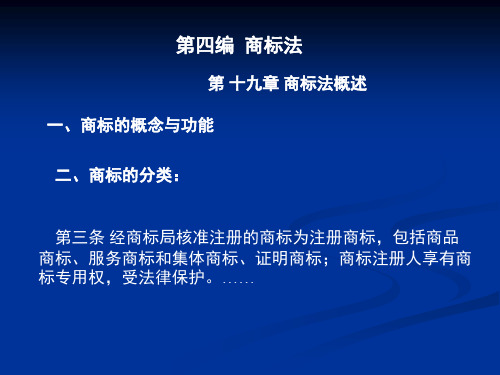 商标法司考课件