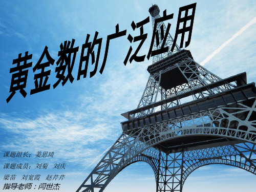 黄金数的广泛应用