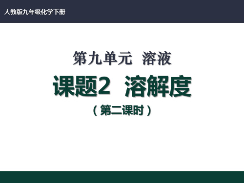 《溶解度》说课课件(全国优质课获奖案例)