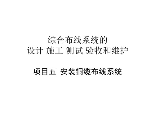 配线架端接方法详解ppt课件