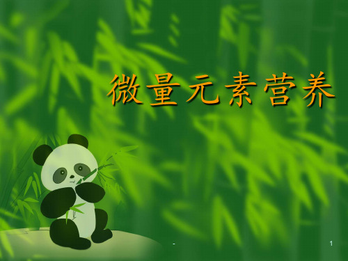 微量元素营养讲稿ppt课件