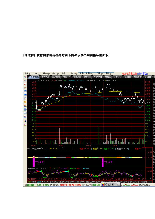 通达信分时右键选指标和显示多个副