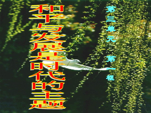 和平与发展是时代的主题PPT课件 粤教版