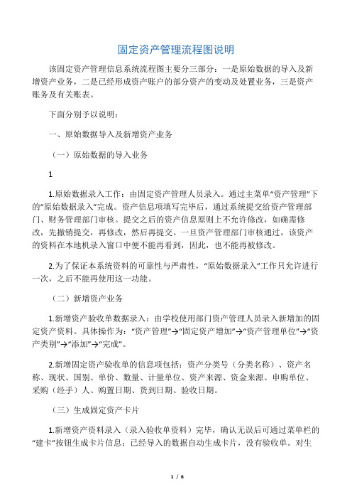 固定资产管理流程图及说明