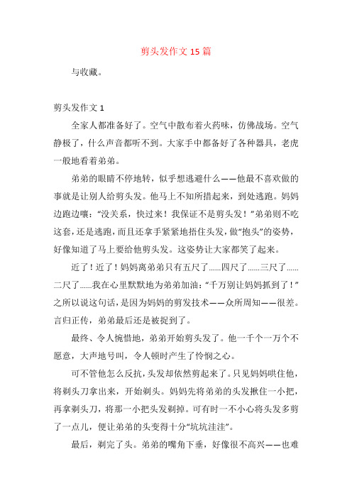 剪头发作文15篇