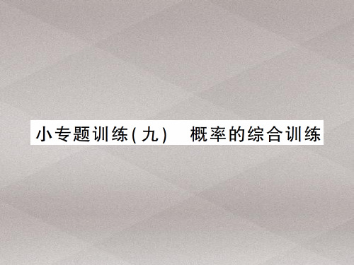 上册 小专题训练 概率的综合训练-2020秋九年级北师大版数学全一册作业课件