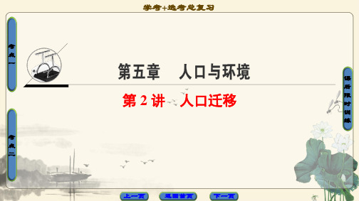 2021高考浙江(选考)地理一轮复习课件： 第5章 第2讲 人口迁移