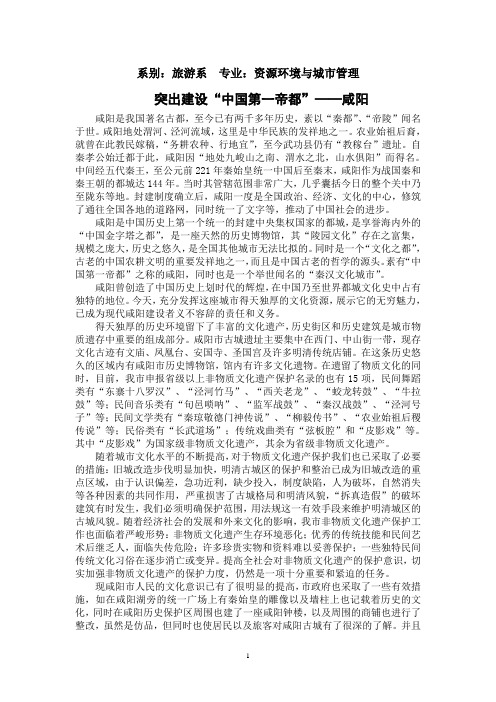 咸阳历史文化