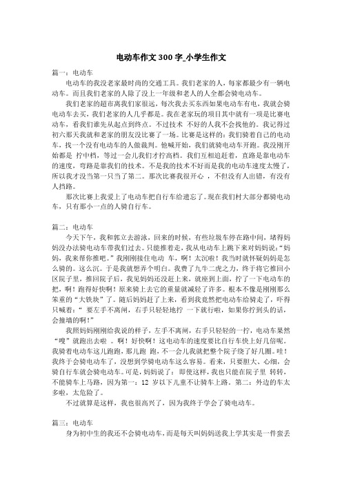 电动车作文300字_小学生作文