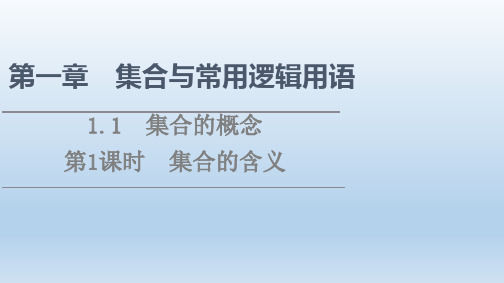 高中数学新人教A版必修第一册 第1章 1.1 第1课时 集合的含义 课件(40张) 