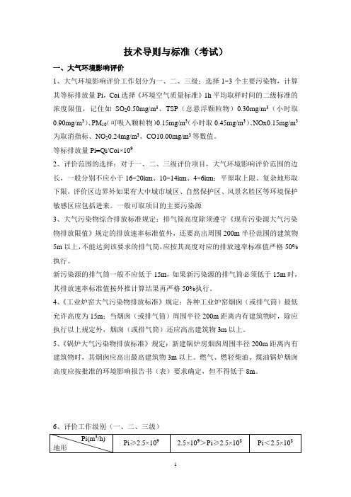 环评工程师考试记忆重点