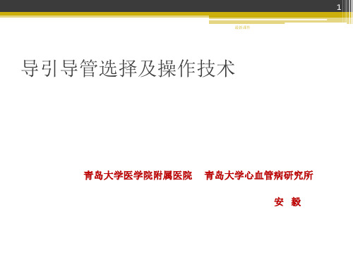 导引导管选择及操作技术