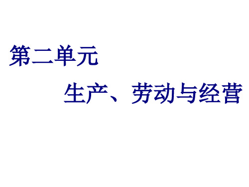 高考总复习《政治》生产与经济制度ppt课件