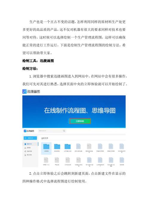 如何快速的绘制生产管理流程图