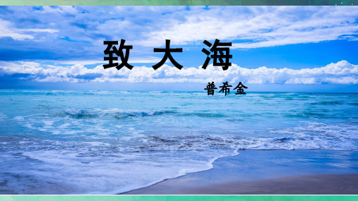 《致大海》优秀课件