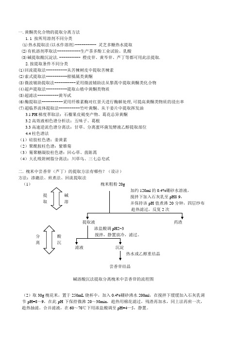 黄酮类化合物的提取分离方法