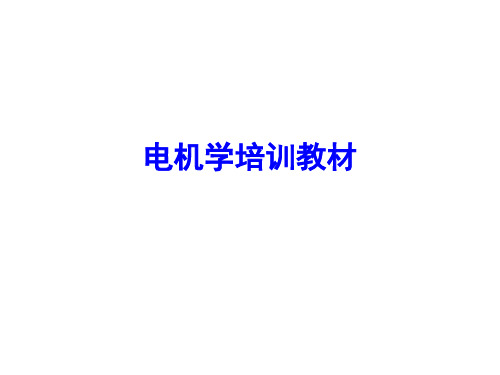 电机学培训教材