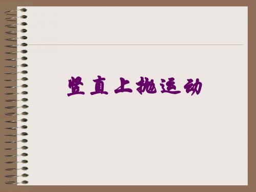 竖直上抛运动.ppt