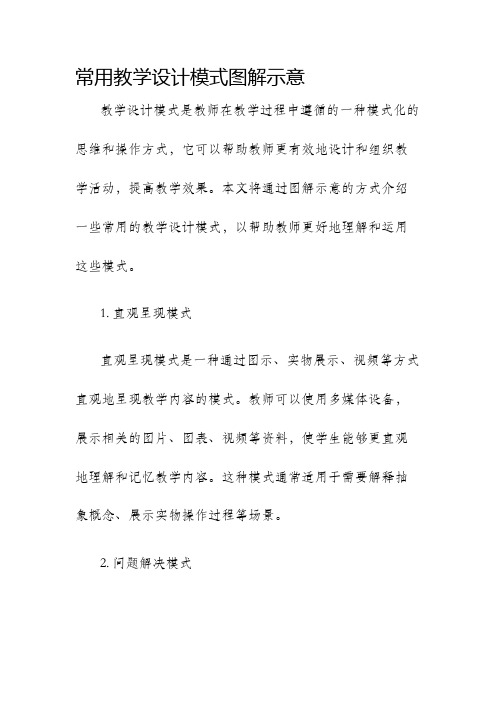 常用教学设计模式图解示意