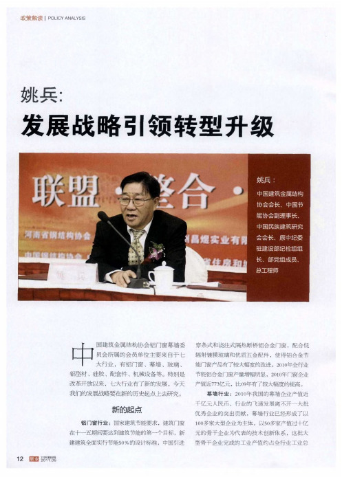 姚兵：发展战略引领转型升级