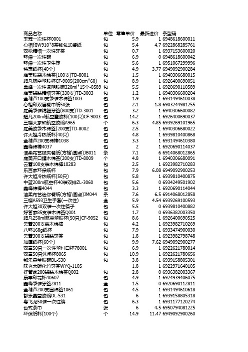商超一次性用品