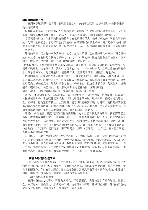 22.画眉鸟的饲养方法