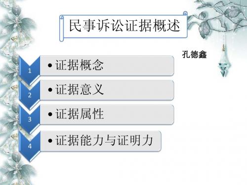 民事诉讼证据概论