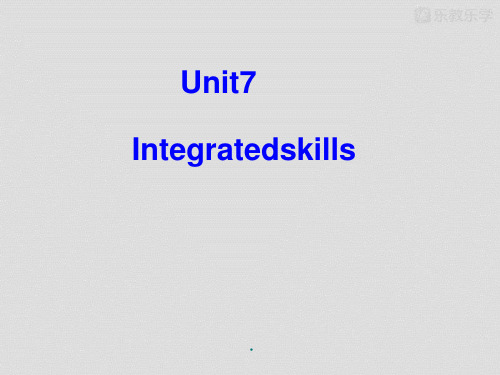 牛津译林版英语七上7AUnit7(Integratedskills)课件