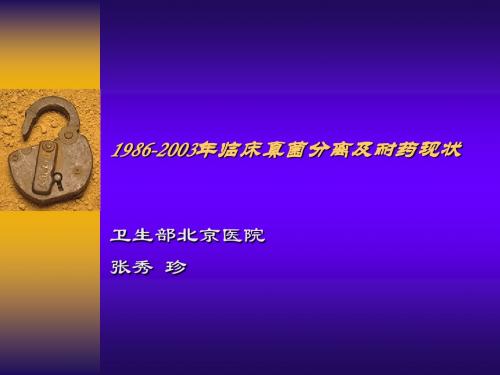 1986-2003年临床真菌分离及耐药现状