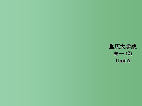 高一英语 Unit6 Language Focus 重大版必修2