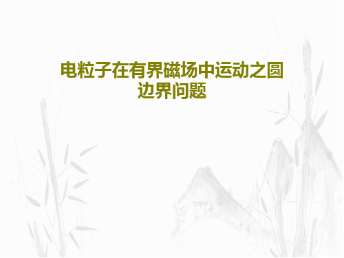 电粒子在有界磁场中运动之圆边界问题共35页文档