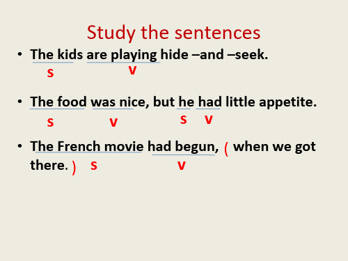 the compound sentence——初高中衔接复合句